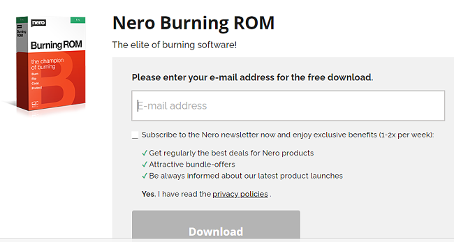 nero burning for mac